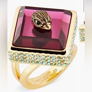 Kurt Geiger Gold and Red Ring